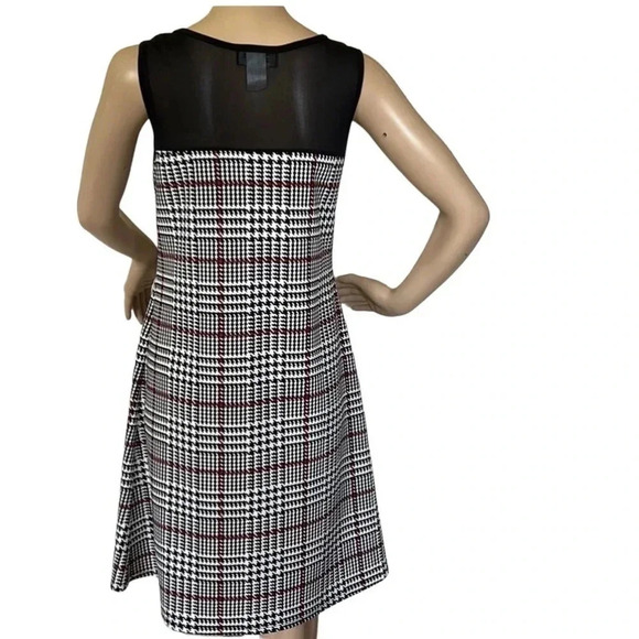 Plaid dress S. 🇨🇦 ,houndstooth,sheer,preppy clueless,academia,fit&Flare,vtg,NWT - Picture 2 of 8
